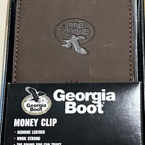 Georgia Boot Dark Brown Leather Money Clip